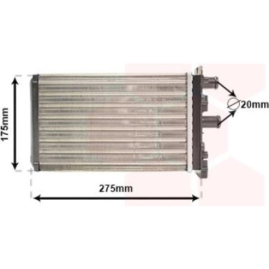 VAN WEZEL Wärmetauscher, Innenraumheizung 58006239