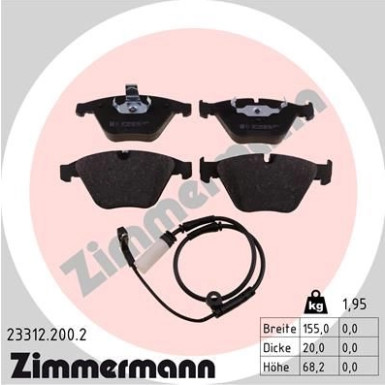 ZIMMERMANN Bremsbeläge ZIMMERMANN Bremsbeläge