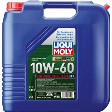 Liqui Moly Synthoil Race Tech GT1 10W-60 20 l | 1392 | 20L Kanister Kunststoff