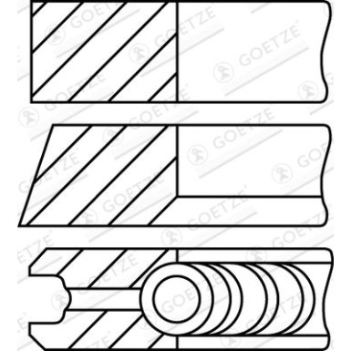 GOETZE ENGINE Kolbenringsatz | 08-501500-10