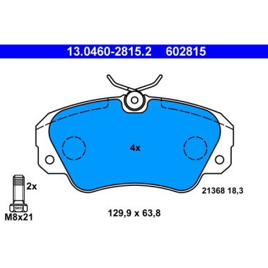 Bremsbelagsatz Opel P. Omega/Senator 87-03 | 13.0460-2815.2