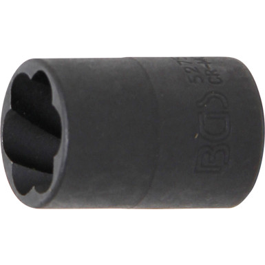 BGS Spiral-Profil-Steckschlüssel-Einsatz / Schraubenausdreher | Antrieb Innenvierkant 10 mm (3/8"""") | SW 15 mm | 5275