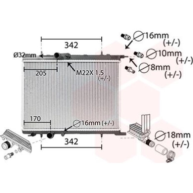VAN WEZEL Kühler, Motorkühlung VAN WEZEL Kühler, Motorkühlung