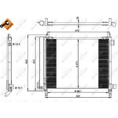 Kondensator, Klimaanlage EASY FIT 350228