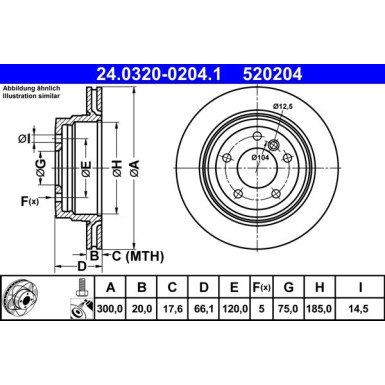 Bremsscheibe Bmw T. 1/3/X1 2.0-3.0 05-15 Power Disc PowerDisc 24.0320-0204.1