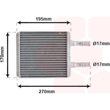 VAN WEZEL Wärmetauscher, Innenraumheizung 82006061