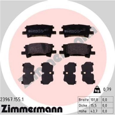 ZIMMERMANN Bremsbeläge