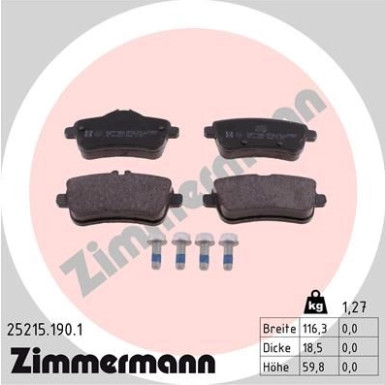 ZIMMERMANN Bremsbeläge ZIMMERMANN Bremsbeläge