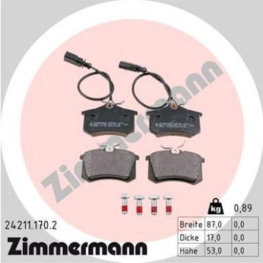ZIMMERMANN Bremsbeläge 24211.170.2