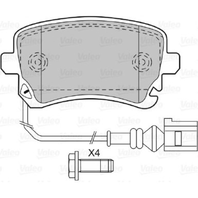 VALEO Bremsbeläge 598671