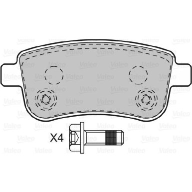 VALEO Bremsbeläge 601000