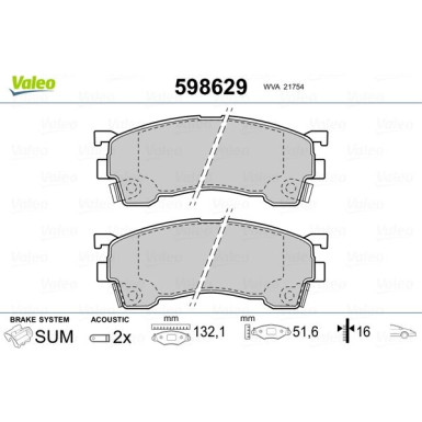 VALEO Bremsbeläge VALEO Bremsbeläge