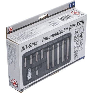 BGS Bit-Satz Antrieb Außensechskant 10 mm (3/8 ) Innenvielzahn (für XZN) 11-tlg BGS Do it yourself 5030