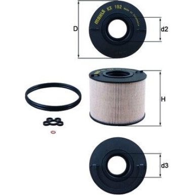 MAHLE Kraftstofffilter | KX 192D