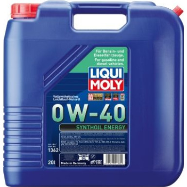 Liqui Moly Synthoil Energy 0W-40 20 l | 1362 | 20L Kanister Kunststoff