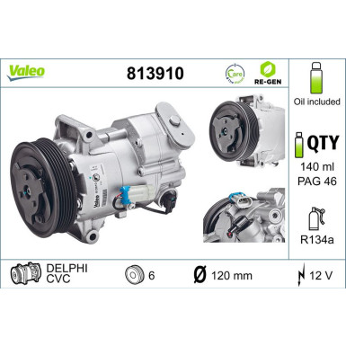 VALEO Kompressor 813910 VALEO RE-GEN AT