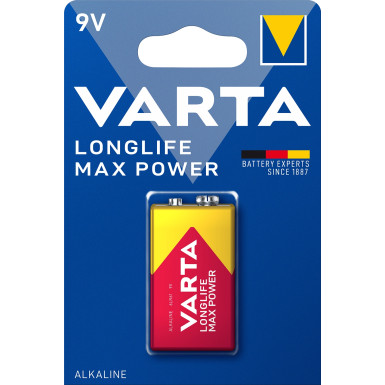 04722 101 401 Varta Longlife Max Power 9V Blister 1 04722 101 401 Varta Longlife Max Power 9V Blister 1
