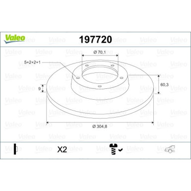 VALEO Bremsscheibe 197720