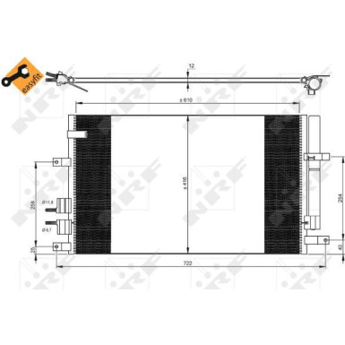 NRF Klimaanlagenkühler 35911 EASY FIT