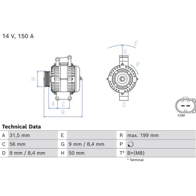Lichtmaschine | MERCEDES C,E-Klasse,SLK 07 | 0 986 085 260