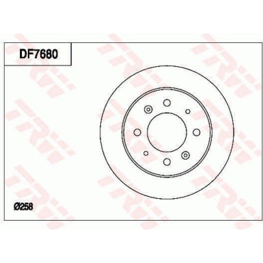 TRW Bremsscheibe DF7680 TRW Bremsscheibe DF7680