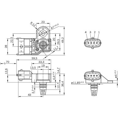 0 261 230 245 Sensor, Saugrohrdruck