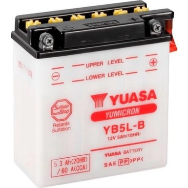 Yuasa MF VRLA Batterie COMBIPACK | offen, mit Säurepaket | YB5L-B
