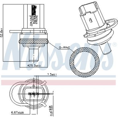 NISSENS Sensor, Kühlmitteltemperatur NISSENS Sensor, Kühlmitteltemperatur