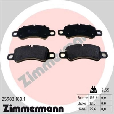 ZIMMERMANN Bremsbeläge ZIMMERMANN Bremsbeläge