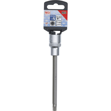 BGS Bit-Einsatz | Länge 140 mm | Antrieb Innenvierkant 12,5 mm (1/2"""") | Innenvielzahn (für XZN) M8 | 4332