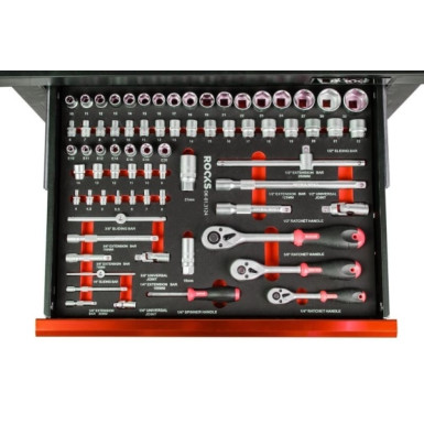 OK-01.3124 Werkzeugsatz 1/2, 3/8, 1/4, 72-Teilig