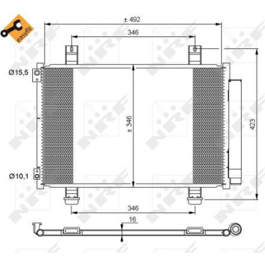 Kondensator, Klimaanlage EASY FIT 35854
