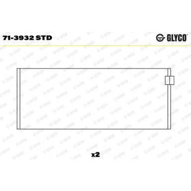 GLYCO Pleuellager 71-3932 STD