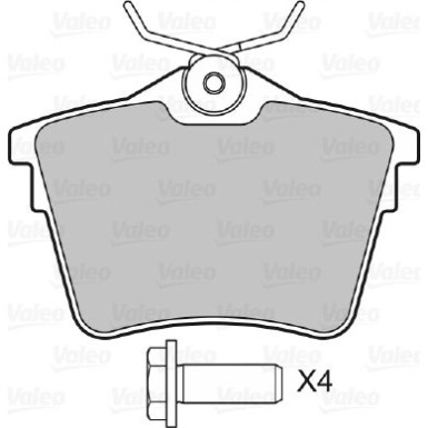 VALEO Bremsbeläge 598664