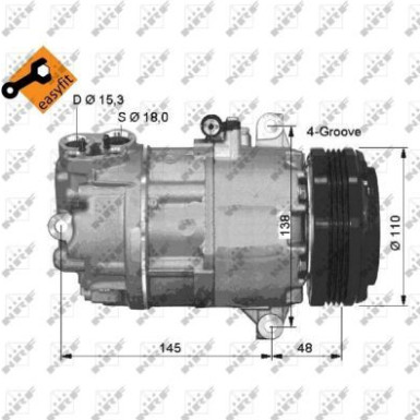 Kompressor, Klimaanlage EASY FIT 32493