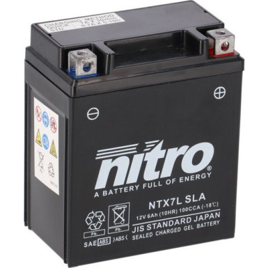 NITRO Motorradbatterie | GEL AGM geschlossen | NTX7L SLA