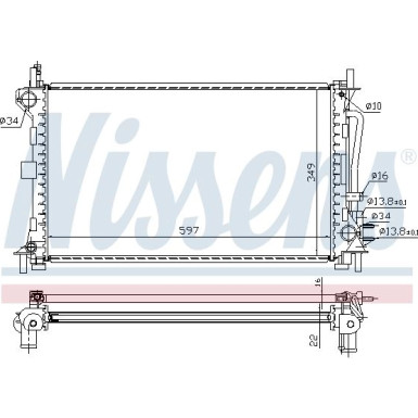 Wasserkühler PKW | Ford Focus 1,6i 98 | 69244