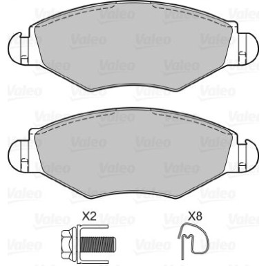 VALEO Bremsbeläge 598461