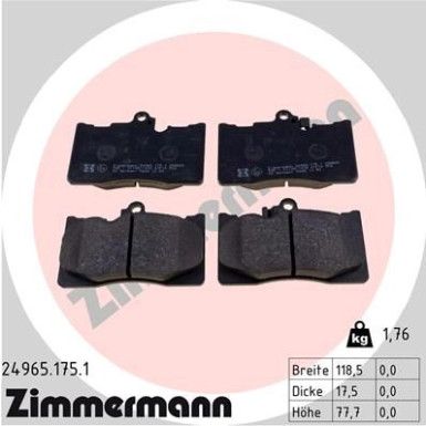 ZIMMERMANN Bremsbeläge ZIMMERMANN Bremsbeläge