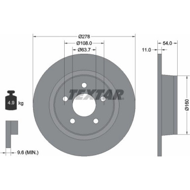 Bremsscheibe Ford T.Transit Connect 02 PRO 92124903