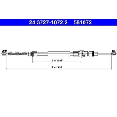 24.3727-1072.2 Seilzug, Feststellbremse 24.3727-1072.2 Seilzug, Feststellbremse