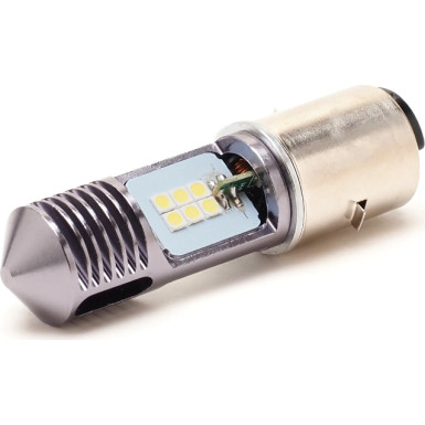 LED Metalsockel BA20D S1 S2 12x 3030 SMD Weiß 18 Watt