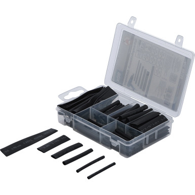 BGS Schrumpfschlauch-Sortiment schwarz 90-tlg BGS Do it yourself 88152