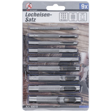 BGS Locheisen-Satz 2,5 - 10 mm 9-tlg BGS Do it yourself 50619