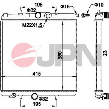 JPN Kühler, Motorkühlung 60C9040-JPN