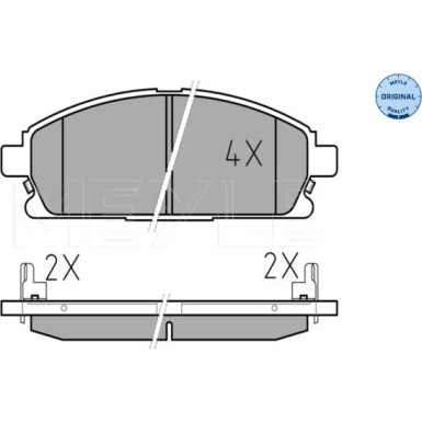 Bremsbelagsatz Nissan P. X-Trail 01-/Pathfinder 97- Mit Sensor | 025 234 2016/W