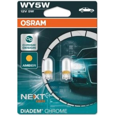 WY5W Osram | 12V 5W W2,1X9,5 | Diadem Chrome | 2827DC-02B