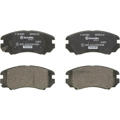 BREMBO Bremsklötze Xtra VA | HYUNDAI Coupe KIA Soul 01 | P 30 018X BREMBO Bremsklötze Xtra VA | HYUNDAI Coupe KIA Soul 01 | P 30 018X