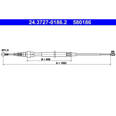 24.3727-0186.2 Seilzug, Feststellbremse