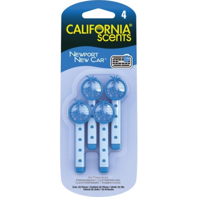California Scents Vent Sticks für Air Air Duft Newport New Car (4 Stück) | 34-035